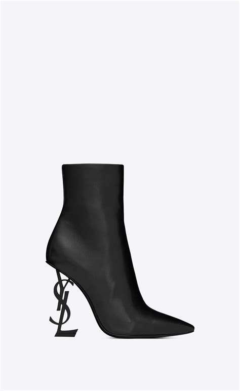 ysl gold black heel ankle boot|yves saint laurent ankle boots.